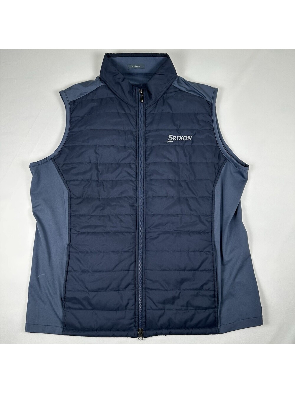 Turtleson Mens 2XL Srixon Golf Quilted Vest Navy Full Zip Sleeveless
